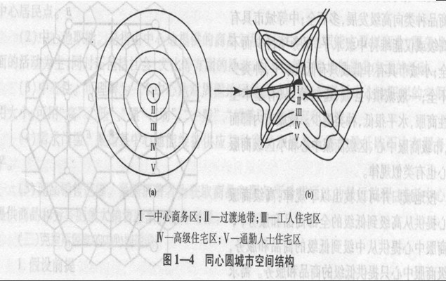 ①料指数>1,在原料地;同心圆理论是伯吉斯(e.w.